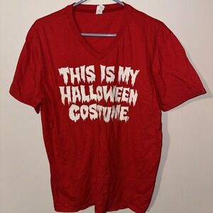 Halloween T Shirt Red Large This Is My Halloween Costume Tee‎